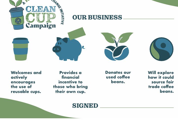 Has your business signed the Meath Clean Cup Pledge?Given today’s news, regarding the introduction of a levy on disposable cups, it might be a good time to consider it. We would love to have you on board. @MeathClimate @meathcoco @MeathLEO @MeathChambers @meathchronicle