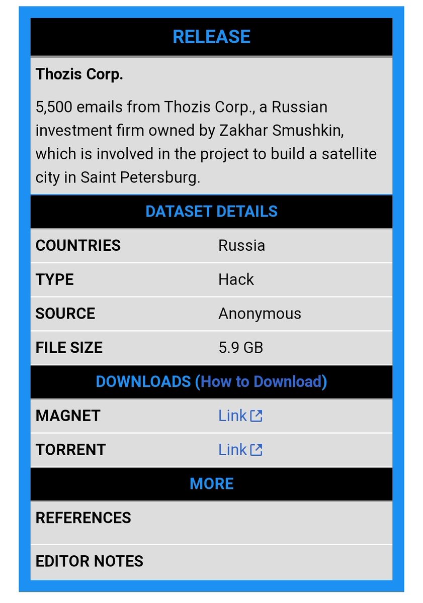 DailyDarkWeb's tweet photo. 5,500 emails from Thozis Corp., a #Russian investment firm 
Leaked by #DistributedDenialofSecrets 

#RussianUkrainianWar #DataLeak #DarkWeb https://t.co/HrNxXKWJ4q