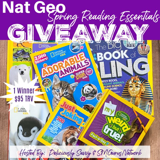 SilvieArmas's tweet photo. Enter To Win The Nat Geo Kids Spring Book Bundle Giveaway! I Lucky Winner will receive a $95 TRV bundle! This giveaway is part of the #SpringGiftGuide and ends on 3/31. @DeliciouslySavv @NGKidsBks #MySillyLittleGang
https://t.co/4ahgGDPYrI https://t.co/jJnzbwiAeA