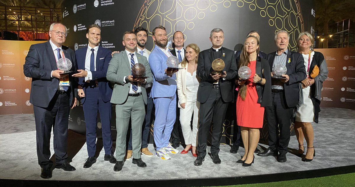 ExpoVatican's tweet photo. The BIE awarded the Holy See Pavilion with the Gold award at the #Expo2020Dubai for “the best interior design”. While we are grateful for this important recognition, we congratulate other Pavilions for their excellent achievements and awards they won. https://t.co/sOxggwO0fj