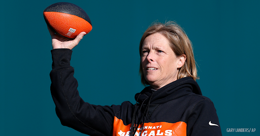 TroyVincentSr's tweet photo. Through decades of hard work, Katie Blackburn has earned the distinction of being the first woman on the @NFL's Competition Committee.

I'm excited to be working with the trailblazing @Bengals EVP to drive the game forward.

https://t.co/yZsbNHGNI5 | #WomensHistoryMonth https://t.co/3YMJPTNzn6