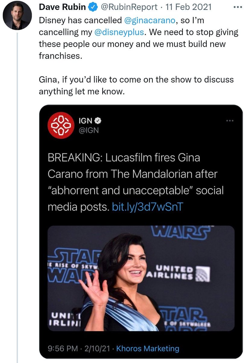 steinkobbe's tweet photo. Disney better watch out or Rubin might cancel their subscription service a third time https://t.co/65zrS7fUzD