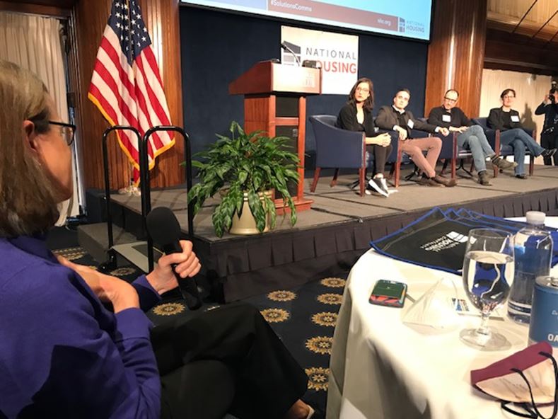 mhphousing's tweet photo. Our @katharine_lacy discusses combatting #NIMBYism with panel on Day 1 of @natlhousingconf in Washington, D.C. Focus is on comms strategies to help housers break out of their bubbles & connect with people & communities they serve. #SolutionsComms @DrTiffanyManuel @TheCaseMade https://t.co/aH5rRkZCa5