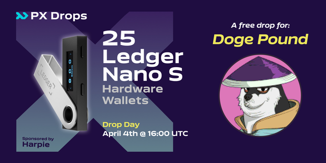 PolyientX's tweet photo. Dogs are always fervent about making their owners happy.

@TheDogepoundNFT holders, are you ready for this month's #PXDrops?

This is your chance to grab a Ledger Nano S shipped from @Ledger!

Register here: https://t.co/snR4IqULpg

#NFTCommunity #NFTGiveaway #NFT https://t.co/hUXoNtXKuX