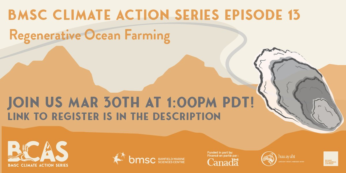 BMSC Climate Action Series (@bmscclimate) on Twitter photo Last <a href="/BamfieldMSC/">Bamfield MSC</a> #ClimateAction series ep. on #Regenerative #OceanFarming streams in 1 hr! How can sustainable seafood can be produced with net positive impacts to the surrounding environment?
Register for free: bit.ly/3IIvILz
#RegenerativeOceanFarming #Aquaculture Last <a href="/BamfieldMSC/">Bamfield MSC</a> #ClimateAction series ep. on #Regenerative #OceanFarming streams in 1 hr! How can sustainable seafood can be produced with net positive impacts to the surrounding environment?
Register for free: bit.ly/3IIvILz
#RegenerativeOceanFarming #Aquaculture