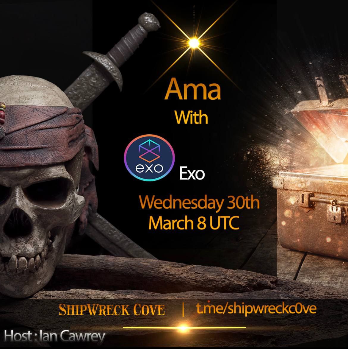 Our AMA with <a href="/exoDefi/">exoFi</a> starts in 1 hour! Don't miss out on your chance to learn more about this upcoming DEX.
t.me/Shipwreckc0ve
#DeFi #crosschain #BSC #AMA #blockchain