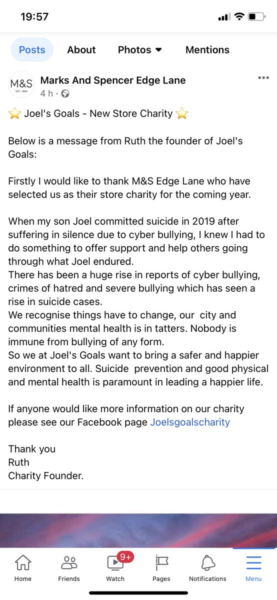JoelsGoalsOrg's tweet photo. Thank you so much @marksandspencer Edge Lane Liverpool for selecting #JoelsGoals as your new store charity 🌟 

We can’t thank you enough 

https://t.co/CuvklTn41o https://t.co/tHj6qLAKvZ