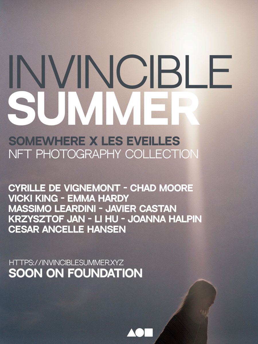 somewhere_art's tweet photo. Soon on @foundation our first NFT Photography collection “Invincible Summer“ - 87 images from 10 photographers - Stay tuned https://t.co/9ZPPkwnmxS