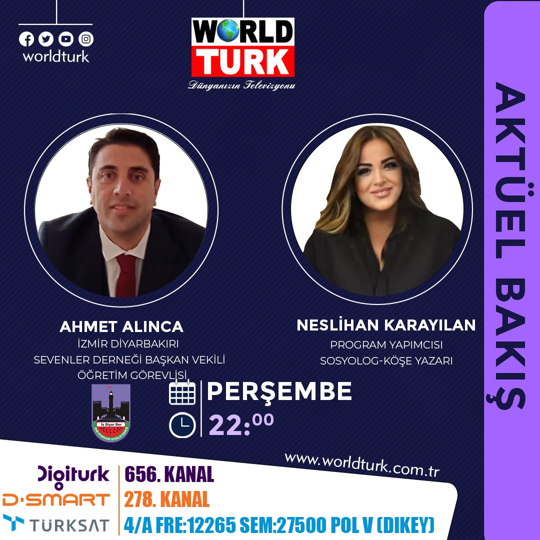 neslikarayilan's tweet photo. 🎥 #CANLI📍 W🌍RLD TURK
🎬 ➤ Aktüel Bakış 
📆 Perşembe ⏰ 22.00
🌐 YAYIN
📡#Türksat4A (F:12265, S:27500, V),
#D_Smart 278.Kanal
👉 https://t.co/cSK71pYvkK
👉 https://t.co/BcWKhQs1Xu
 👉 #Facebook World Turk 
📡Dünyanızın Televizyonu W🌍RLD TURK https://t.co/RohHW4mTcF
