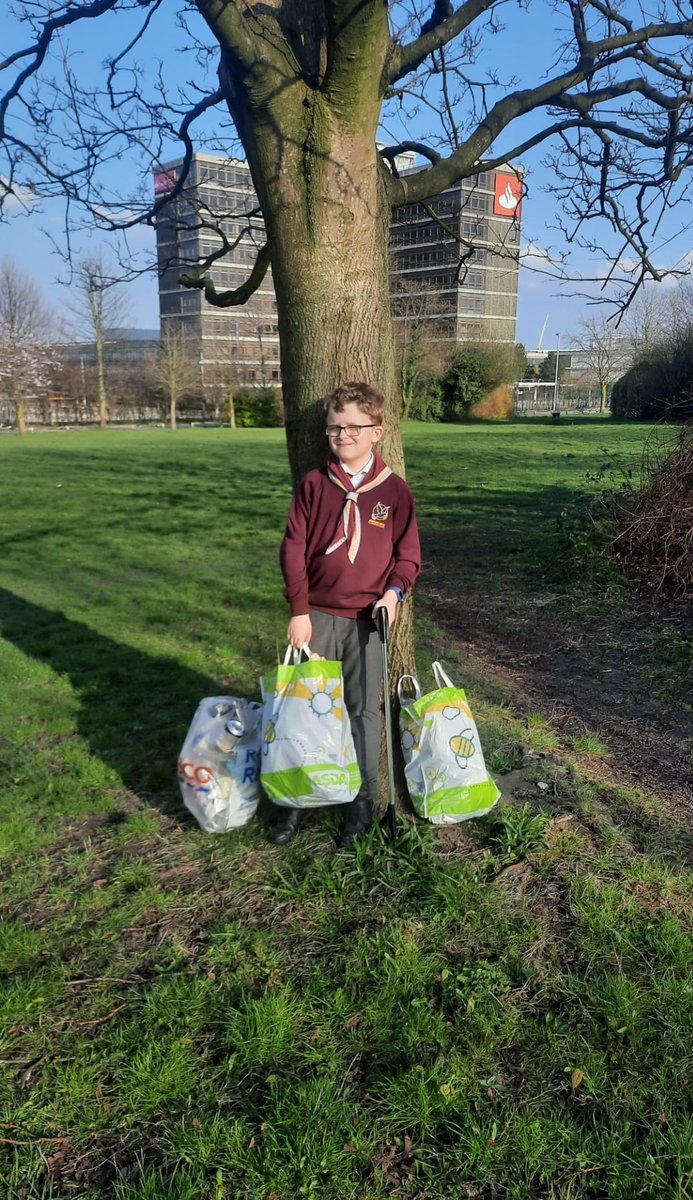 Yesterday Jack finished his litter picking challenge, collecting his final 3 bags of litter. He managed to raise £160 for charity, which he has handed over this evening 😊 <a href="/RimroseHope/">Rimrose Hope</a>