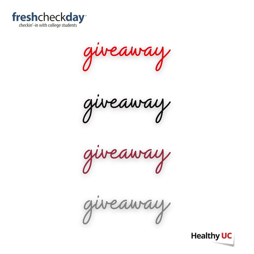 It is almost time, Bearcats! Follow @Healthy_UC on Instagram and tag as many students as you can on their giveaway post for a chance to win a prize-pack in honor of Fresh Check Day on April 5th! Two winners will be announced on April 1st! Hurry, tag your friends! #FreshCheckDayUC