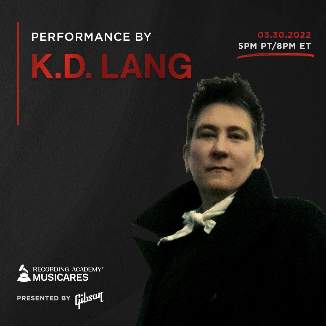 k.d. will be on the line-up at @MusiCares Music on a Mission presented by @gibsonguitar tonight! The virtual concert will celebrate the power of music & @jonimitchell! 📲 Get your tickets now: grm.my/3sOaO9a -k.d. mgmt