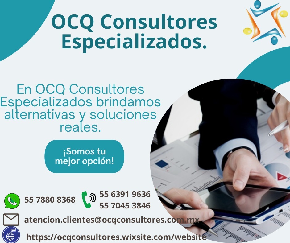 OCQCONSULTORES's tweet photo. ¡Contáctanos! Nosotros podemos ayudarte y brindarte soluciones 📝👏
Visita nuestro sitio web:
https://t.co/qj14ykVFqI https://t.co/VV6O4Pf4YB