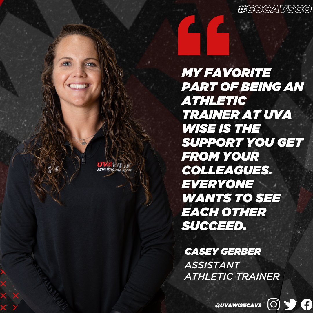 UVAWiseCavs's tweet photo. Today, we thank Casey Gerber for playing a vital role in student-athlete support — keeping them safe on the field or court! 

Casey, UVA Wise Athletics is so appreciative of you! #GoCavsGo https://t.co/KDsSegQcVX