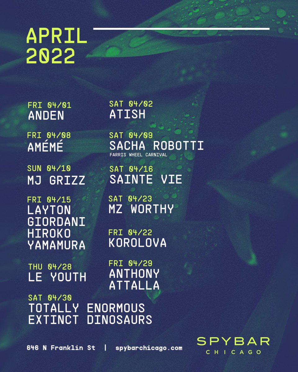 We’re going full steam ahead all April long 🚀🙌

Tell us which shows you can’t miss 👀 

🎟: dice.fm/bundle/spy-bar