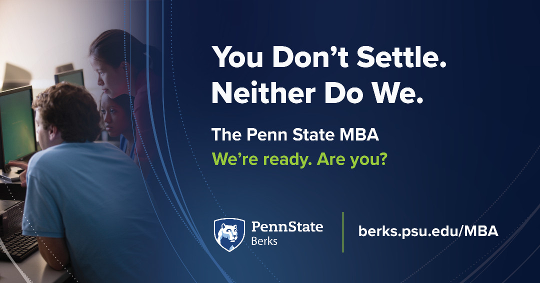PSUBerksCE's tweet photo. Earn a Penn State MBA with global recognition. Learn more: https://t.co/96PoplA079 https://t.co/UUETzmO7V7