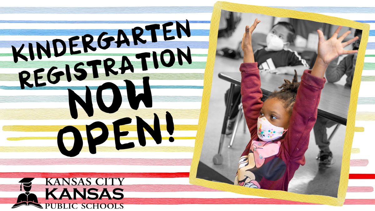 kckschools's tweet photo. Have a child turning 5 years old before September 1, 2022? Now is the time to register for Kindergarten. 

For more information, visit: https://t.co/aEA17Q4PQJ https://t.co/hQdNE3JwOe