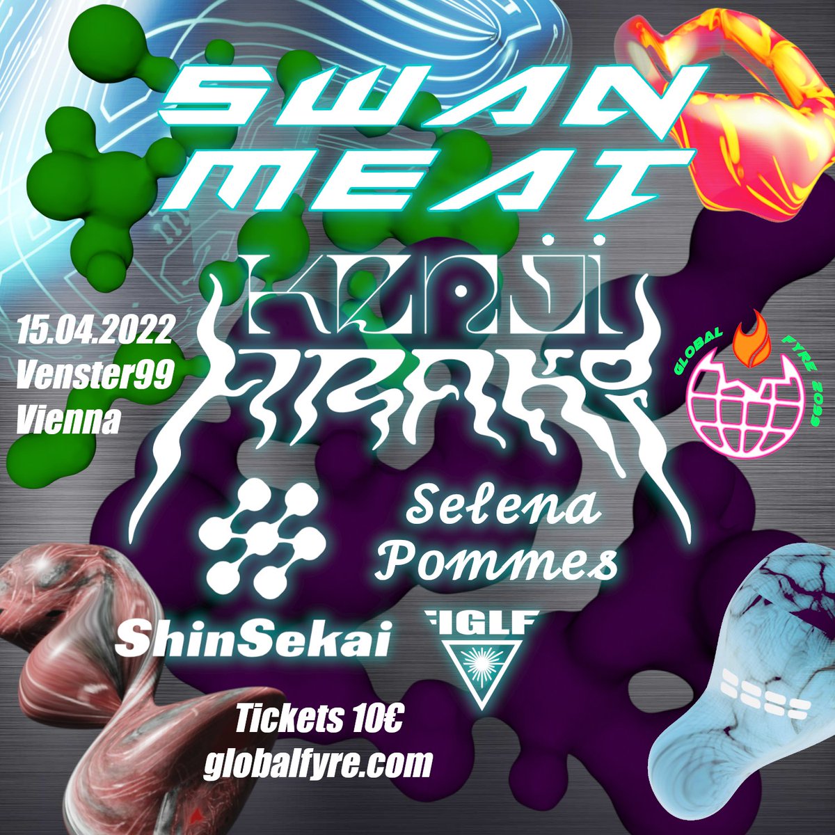 globalfyre's tweet photo. 15.04.2022 Venster99 with @swan_meat &amp; @jkenjiaraki &amp; @djshinsekai &amp; selena pommes https://t.co/LbBODAQsVt