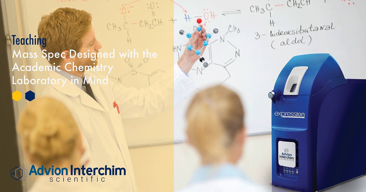 AdvionInterchim's tweet photo. Bring mass spectrometry into your teaching lab with the expression® #CompactMassSpec. Analyze a broader range of molecules in more formats in less than a minute saving valuable class time. Learn more about the complete teaching package: https://t.co/1b4YQ0tcgk #TeachingChem https://t.co/4pEVuhu4sK