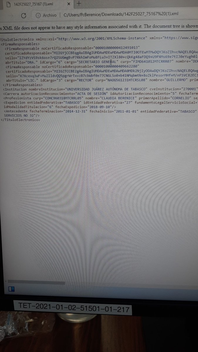 CornelioNice's tweet photo. @DSE_UJAT ayuda!!! 
Hice la solicitud de mi título electrónico, al momento de descargar del enlace que me muestra, lo que descarga dice que no contiene nada. Adjunto foto. Ayudaaaaa https://t.co/o8nNlCFKLK