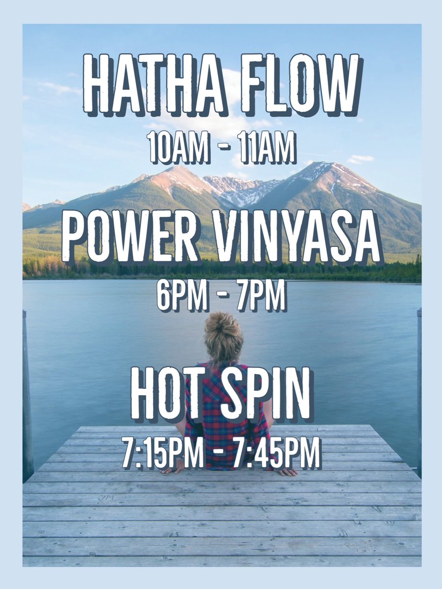 Don’t miss out on tomorrow’s wonderful classes 🙏

#yoga #hotyoga #hathayoga #vinyasayoga #spin #spinclass #fitness #strength #energia #lifestyle #motivation