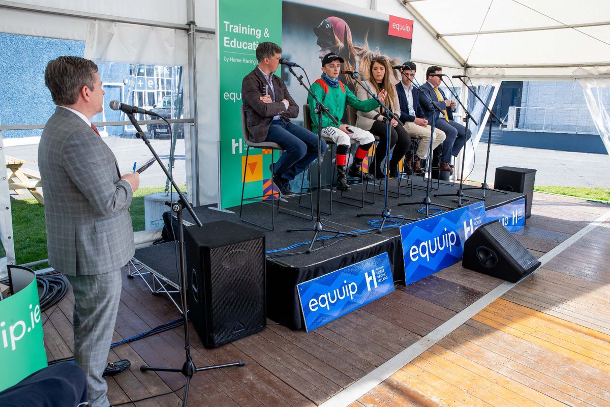 equuipHRI's tweet photo. Great day @NaasRacecourse last Sunday for our “People Behind The Moments” Panel Discussion, an informative chat from our panel about their careers in racing.

Wonderful also to see so many young kids enjoying the @RACEIreland Mobile Unit 🐎🤩

#equuip #PeopleBehindTheMoments https://t.co/jlpyzhO39t