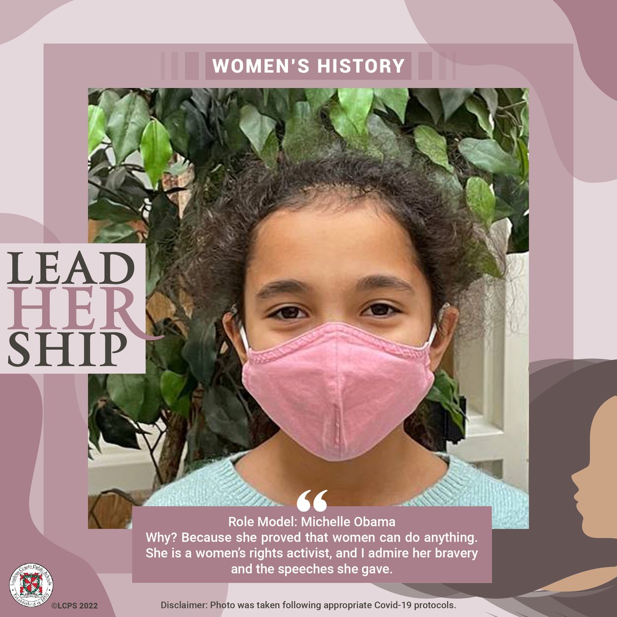 LCPS News (@lcpsofficial) on Twitter photo To recognize women making history this month, we’re asking our very own elementary school students to share one of their role models – a leader they aspire to be. Today, as part of our LeadHERship series, we're featuring Farida from <a href="/DominionTrailES/">Dominion Trail ES</a>.
(<a href="/MichelleObama/">Michelle Obama</a>) To recognize women making history this month, we’re asking our very own elementary school students to share one of their role models – a leader they aspire to be. Today, as part of our LeadHERship series, we're featuring Farida from <a href="/DominionTrailES/">Dominion Trail ES</a>.
(<a href="/MichelleObama/">Michelle Obama</a>)
