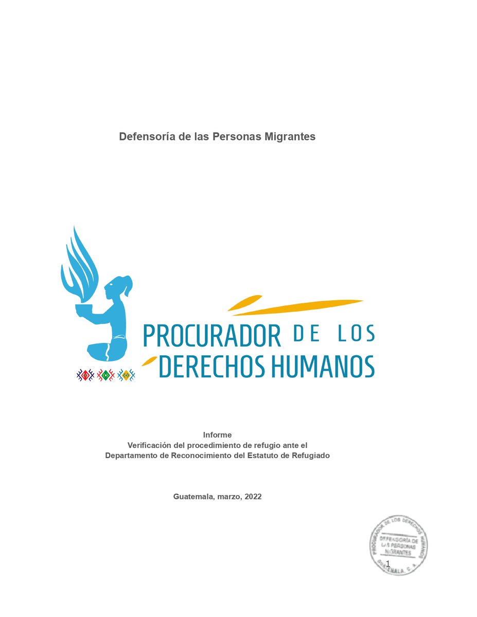 PDHgt's tweet photo. #HallazgosPDH #ConclusionesPDH y #RecomendacionesPDH de verificación del procedimiento de refugio ante el Departamento de Reconocimiento del Estatuto de Refugiado
https://t.co/bzK2wEy688 https://t.co/EIAROOX1I8