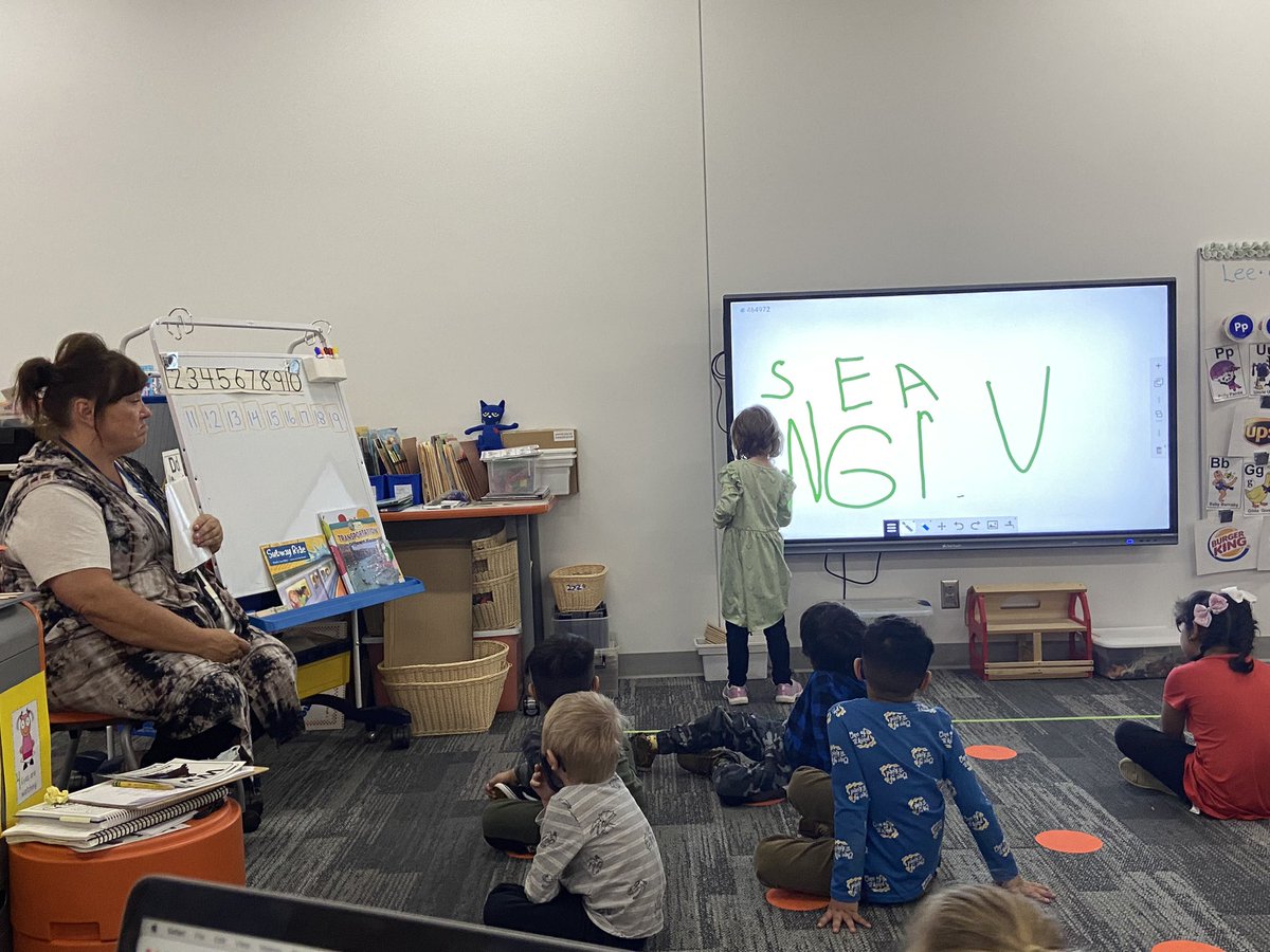 These preschool Ss in Mrs. Sachs classroom are using what they have learned about lines to write letters!  Look how awesome these are ❤️ and their encouragement for each other was awesome! <a href="/NKCSchools/">NKC Schools</a> Early Education <a href="/smonfore/">Sarah Monfore</a> <a href="/Katie_Lawson3/">Katie Lawson</a>