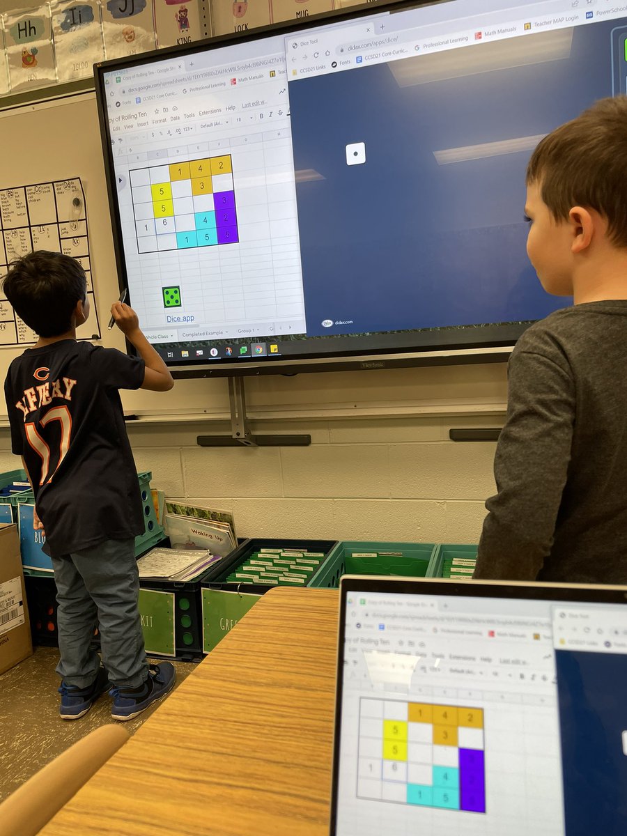 2nd graders working hard to make 10 with our new game from Mindset Math called Rolling Ten! Engaging, fun and strategic! <a href="/CarolynDroll/">Carolyn Droll</a> #21learns <a href="/ccsd21/">Community Consolidated School District 21</a>