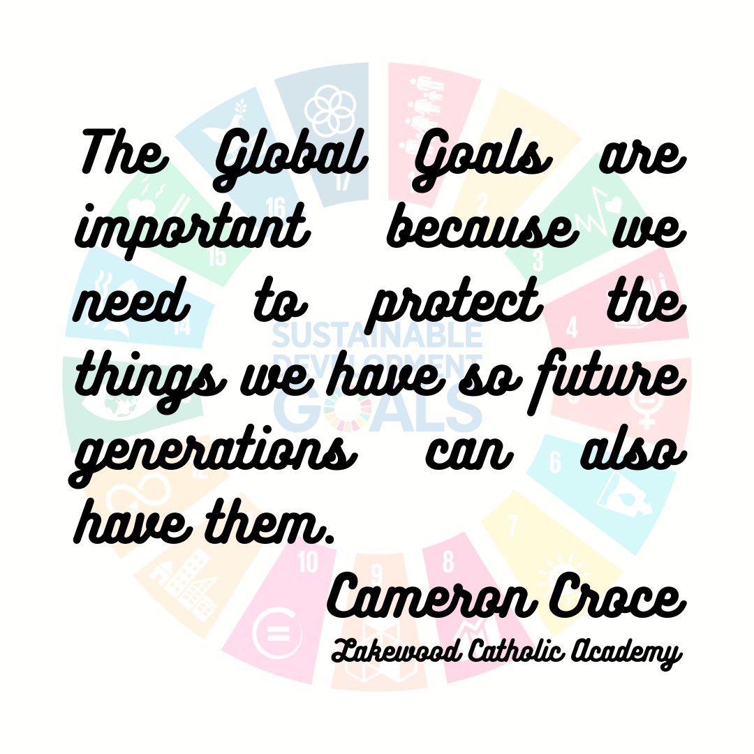 #globalgoals #sdgs #unitednations #socialimpact #lkwdcatholic <a href="/LakewoodOhio/">City of Lakewood</a>