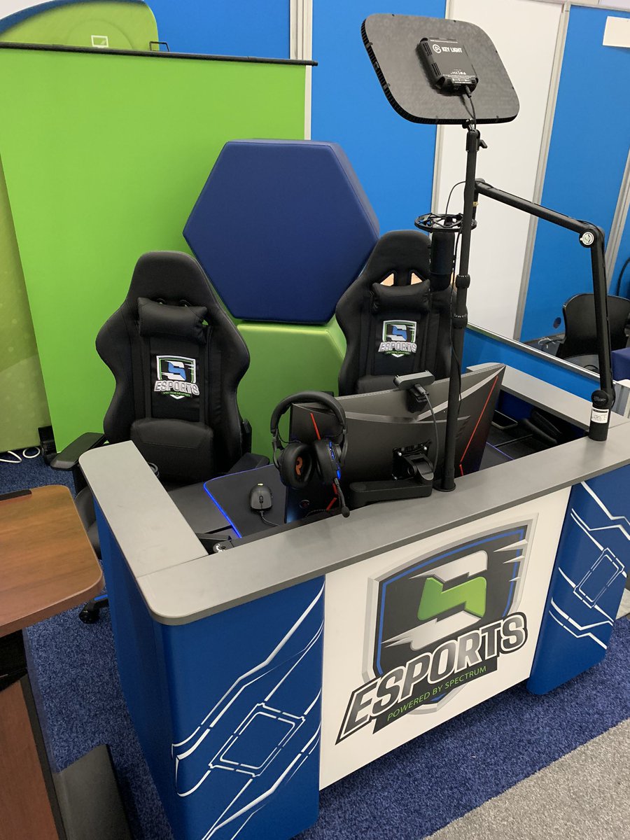 SDornSpectrum's tweet photo. Who is headed to #NIRSA2022 in Portland? If you are joining the leaders in Campus Recreation at the annual conference, stop in. @Spectrumind would love to visit and talk #esports. We are in booth 1022. 
#CollegiateEsports https://t.co/4cGfbDiz20