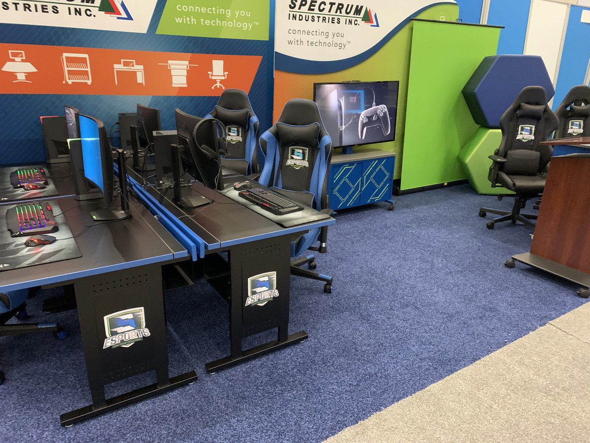 SDornSpectrum's tweet photo. Who is headed to #NIRSA2022 in Portland? If you are joining the leaders in Campus Recreation at the annual conference, stop in. @Spectrumind would love to visit and talk #esports. We are in booth 1022. 
#CollegiateEsports https://t.co/4cGfbDiz20