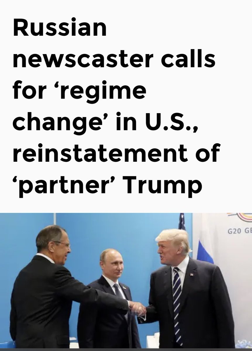 nivnos33's tweet photo. Russian News Calls for Reinstatement of “Partner” Trump
#PartnerTrump
#TrumpIsARussianPartner
#ComradeTrump
https://t.co/0sC8UcW0VJ https://t.co/8Isve0IXcW