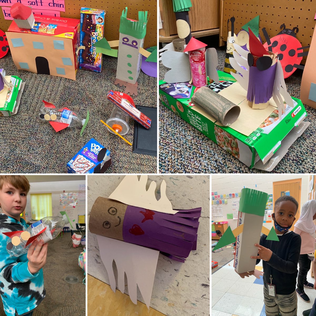 Kindergartens learned about how we can care for our environment by up cycling and recycling! <a href="/PrinJLindsay/">Jeanelle Lindsay</a> <a href="/vFowlerRocks10/">Vicky Schrock Fowler</a> <a href="/DrAngelaDraper/">Angela Draper</a>