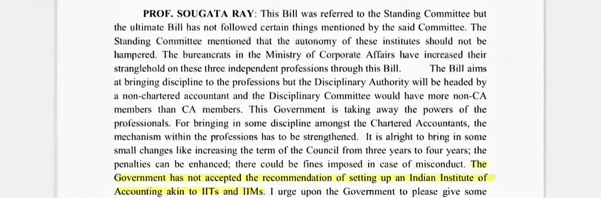 MS199817's tweet image. See its only a suggestion mentioned in the bill for IIA...Nothing else...IIA has not been passed.Please read the whole Bill and then make views on it.#IIA #SaveAutonomyOfInstitutes
#LokSabha #icai #bjp4India #BJP @theicai @kdhiraj123 @CAFENILLeads @BJP4India @BJP4Gujarat