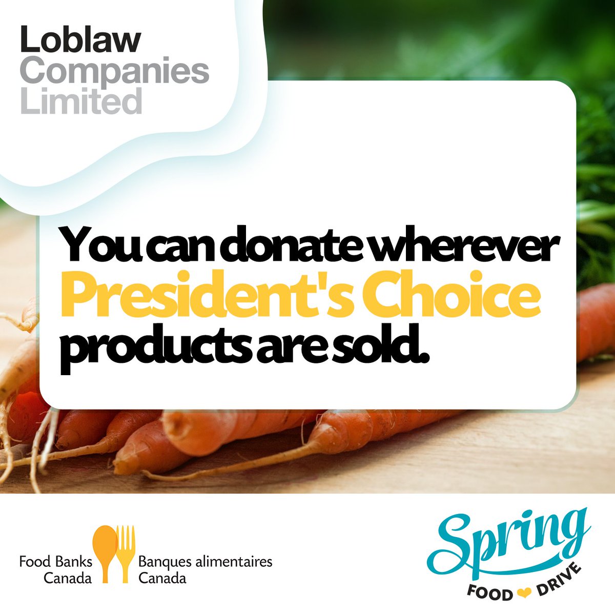 foodbankscanada's tweet photo. Unlike the ice and snow, hunger doesn't suddenly disappear in the spring. In fact, the need for food banks is higher than ever, which is why the @loblawco #SpringFoodDrive is so important. You can donate wherever in-store or at the register. https://t.co/GlWRkPbctw