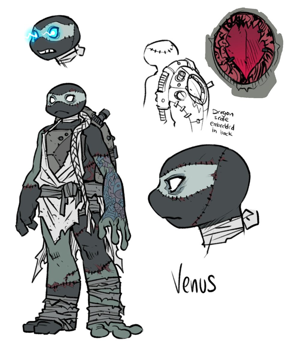 TMNT's tweet photo. Venus is here. 

🎨: @ mooncalfe1 @kevineastman86 https://t.co/0VYzHWM3pQ