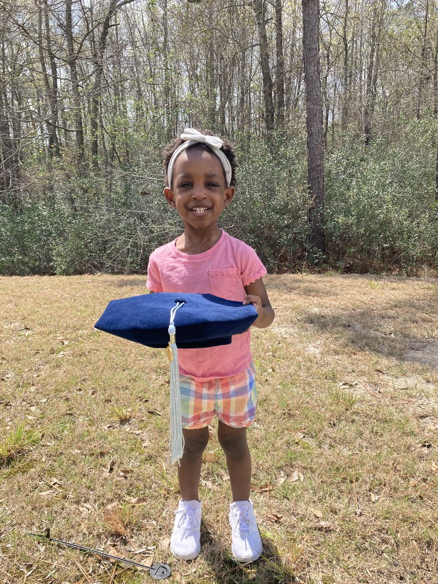DrBaskett_Lex1's tweet photo. PSA from Chloe: my daddy successfully defended his research today and is now Dr. Baskett! Now he gets to play with me and my little sister all the time! Check out this cool hat I’m holding. https://t.co/LusfO0tO1X