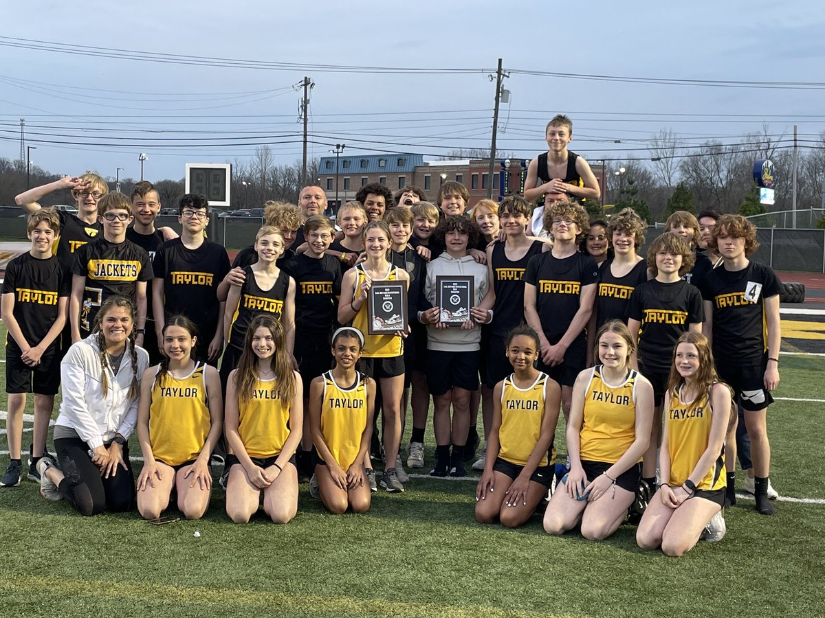 Taylor JH Boys and Girls Track Team captures the Earl Huffman Track Invitational tonight!!!