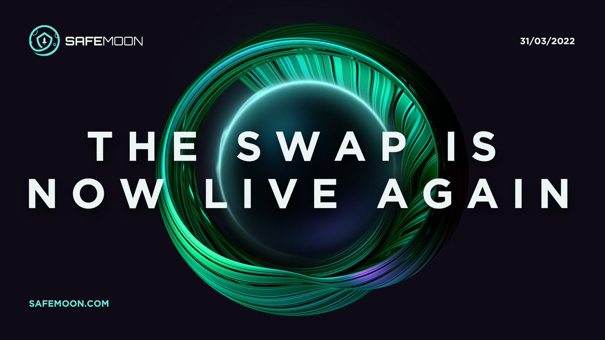 🍏The #SAFEMOON SWaP is live! 🎉

Please ensure you've updated your  #SAFEMOONWALLET apps to the latest version. 📲

Some tokens may not show until their LP seeding has fully completed. ⌛️

Thank you, #SAFEMOONARMY and thank you to all our amazing partners safemoon.com/partners
