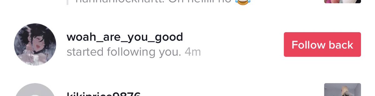 hnnhwthm's tweet photo. Just a few of my favorite tiktok account names that have interacted w my videos in recent days https://t.co/YJt6kWZO8t