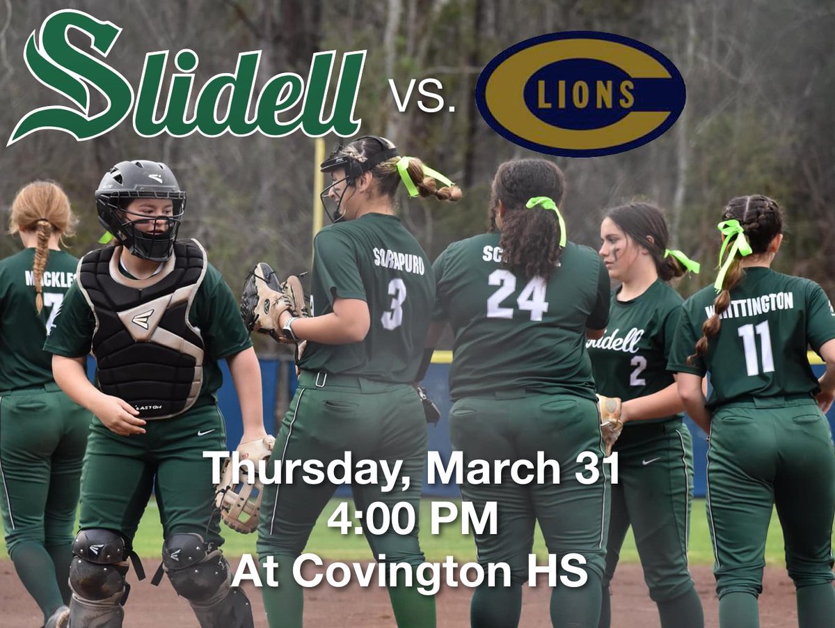 Lady Tigers take it on the road again.

@Louisiana5A <a href="/Softball_La/">Louisiana High School Softball</a> 
<a href="/SportsSlidell/">Slidell Sports</a> <a href="/SlidellHS_Ath/">Slidell High Sports</a>