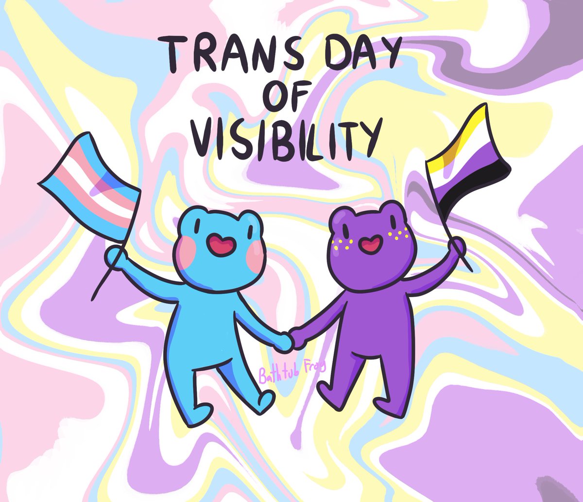 bathtubfrog's tweet photo. Happy trans day of visibility! 🏳️‍⚧️ #TDOV2022 https://t.co/uAbSr3H0Ew
