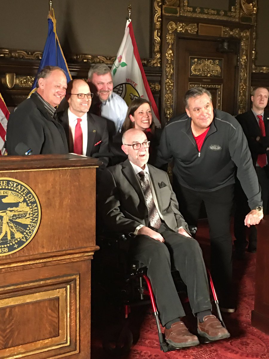Hrbie14's tweet photo. What an awesome day… Gov Walz of Minnesota has signed  a bill into Law for $25 million towards research and respite care for ALS… Thank you to all in this courageous fight!
#WewillbeatALS https://t.co/vKW182CJAi