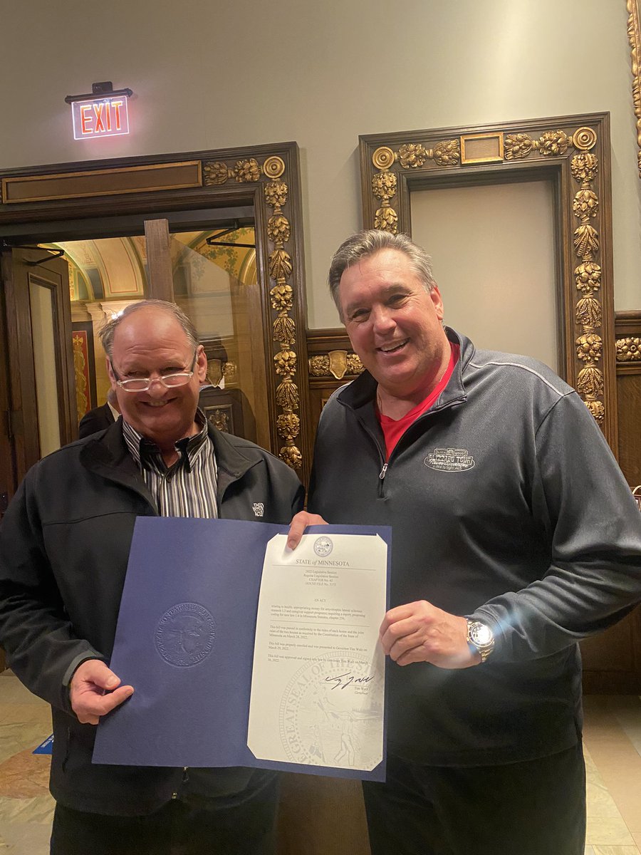 Hrbie14's tweet photo. What an awesome day… Gov Walz of Minnesota has signed  a bill into Law for $25 million towards research and respite care for ALS… Thank you to all in this courageous fight!
#WewillbeatALS https://t.co/vKW182CJAi