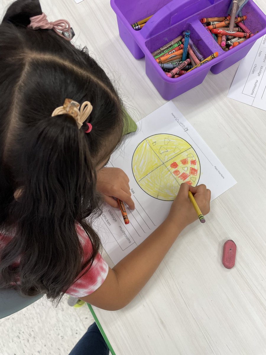 misslisadavid's tweet photo. Fractions are everywhere! Students made pizzas and identified the amounts of toppings using fractions! https://t.co/zd8qkzGi4q