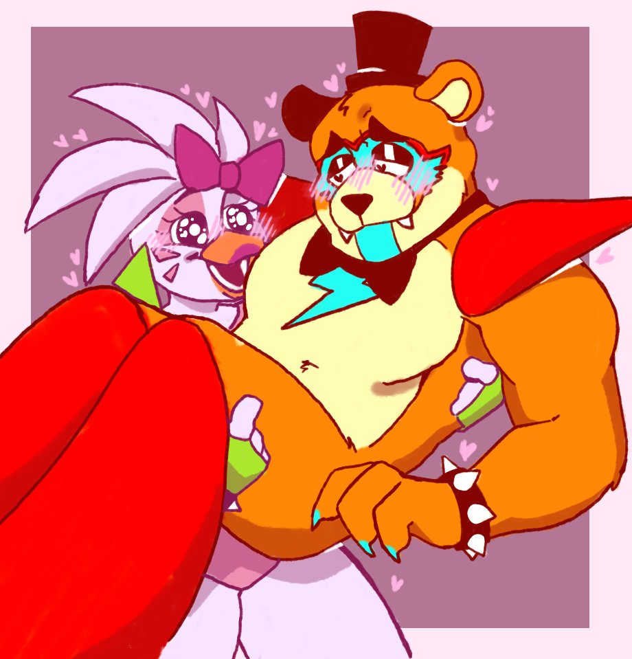 starz_n_tearz's tweet photo. GLAMROCK FREDDICA!! WOOOO ⚡️💖🎀
#FNAF #glamrockfreddy #GlamrockChica #fnafsb https://t.co/z9G13Hi0Gf
