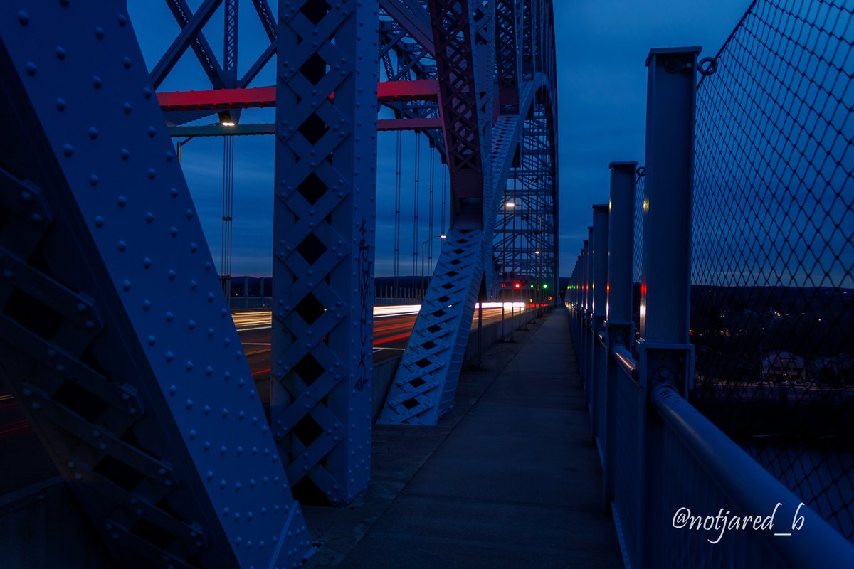 notjared_b's tweet image. 2nd #marchreflectionchallenge entries for the day with some night shooting and lights reflecting off the bridge.