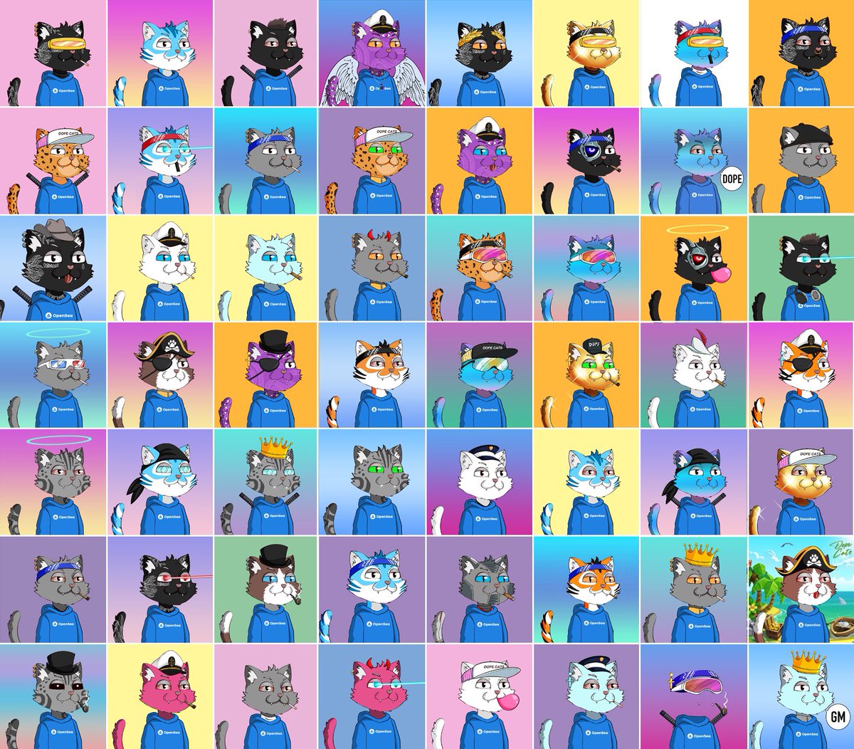 Dope Cats Community Stays Strong 👏🏽

Thank you to our amazing Artist <a href="/WesleyGrim/">Wesley 🎨</a> for putting in some work yesterday 🔥

Wen Opensea 👀 #DopeOS #StayDope